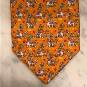 Salvatore Ferragamo Silk Tie (Elephants)